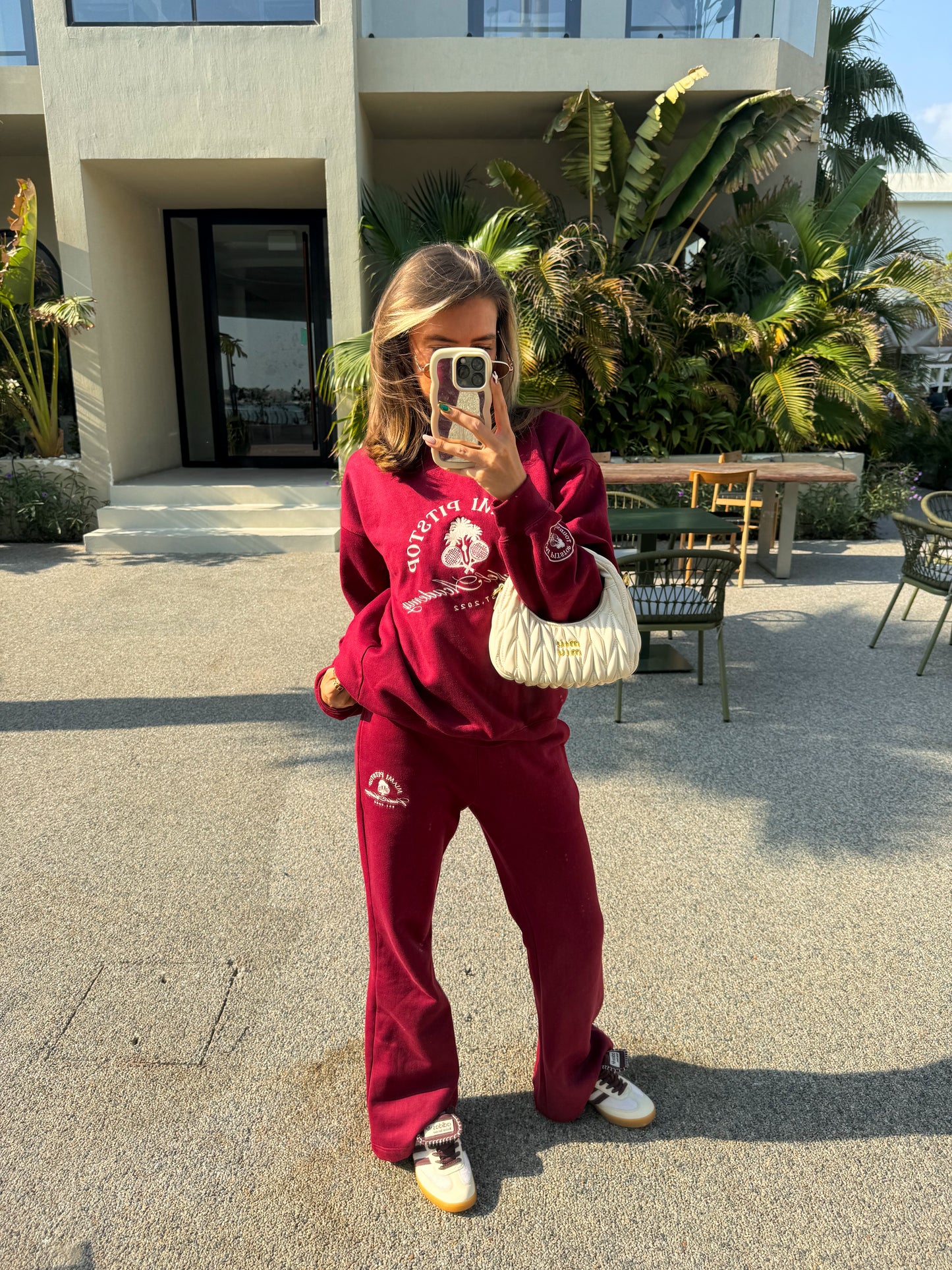 Cherry Maroon Joggers