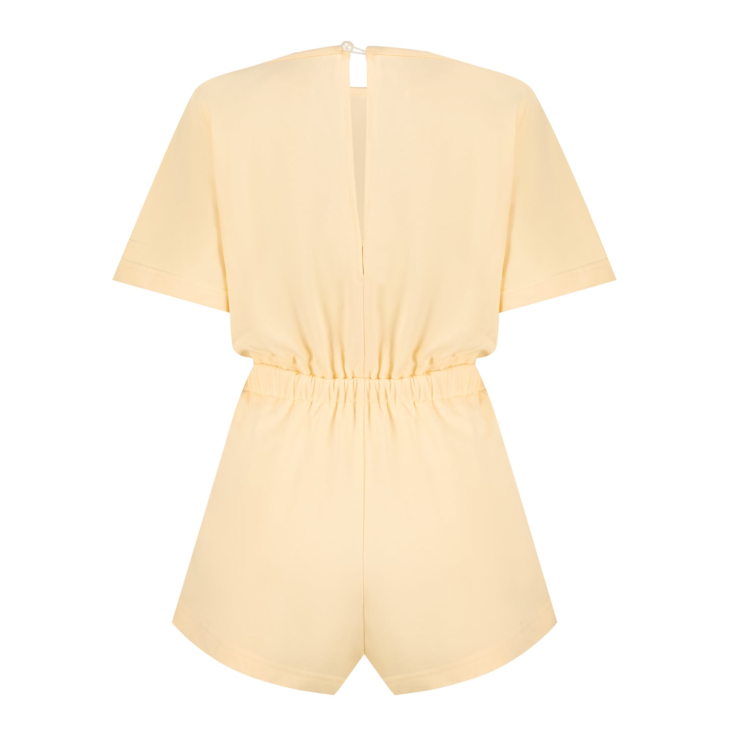 Miami Cut-out Playsuit Custard