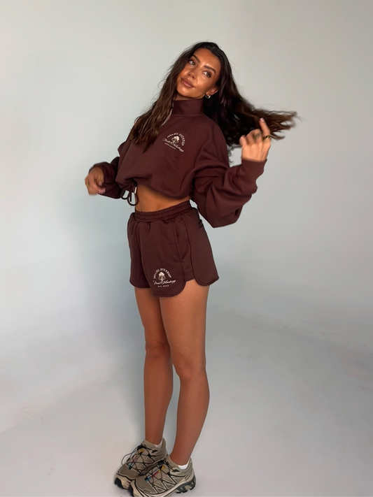 Padel Academy Runner Shorts Chocolate