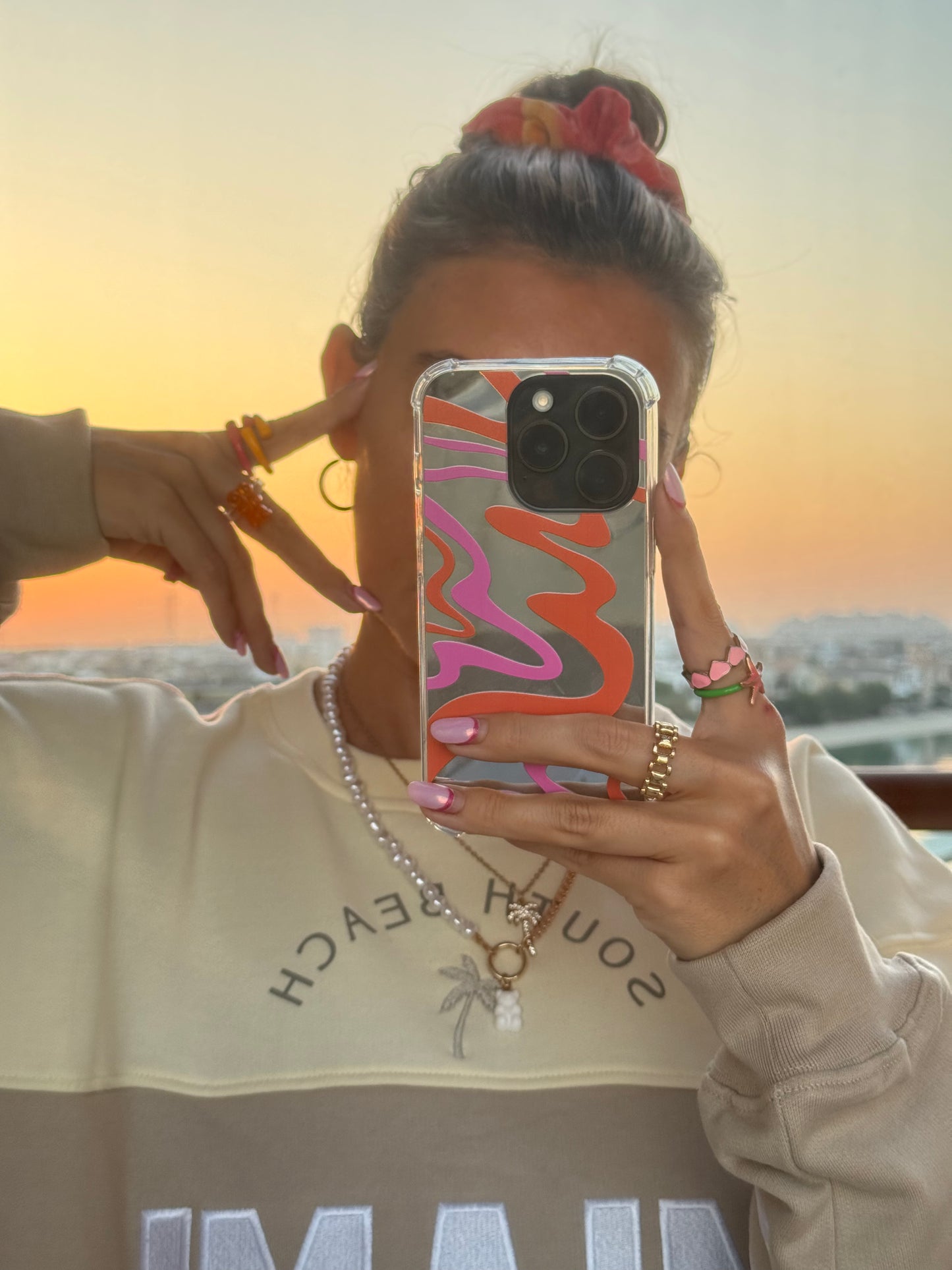 Metallic Orange & Pink Phone Case